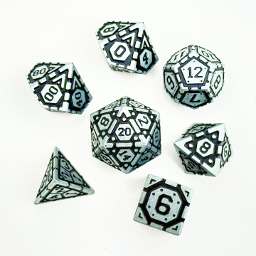 16mm Infinity Armor Dwarven Metal® Silver w/Black 7 pc set